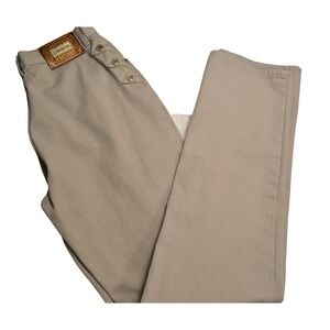 Vintage Lawman Western Slim Fit Size 13 Beige Women's Juniors Pants Jeans Button